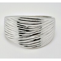 Sterling Silver Wide Concave Ring AUS Size N½