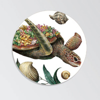 Marini Ferlazzo Green Sea Turtle 10.5cm Round Coaster