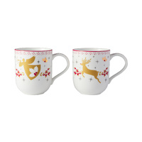 Maxwell & Williams Pair of White Christmas 2026 Mugs