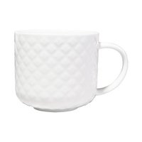 Maxwell & Williams White Basics 440ml Quilted Diamond Mug