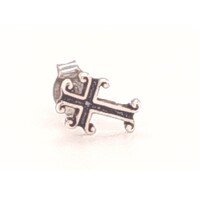 Sterling Silver Cross Stud Earrings
