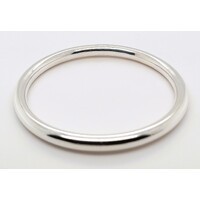 Hollow Sterling Silver 4mm Round Golf Bangle