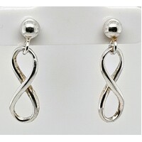 Sterling Silver Infinity Drop Earrings