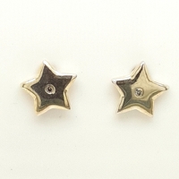 Sterling Silver Diamond Set Star Stud Earrings
