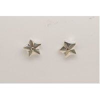 Sterling Silver Diamond Set Star Stud Earrings