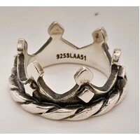 Trollbeads Sterling Silver Crown Ring AUS Size K½