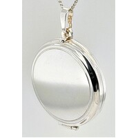 Sterling Silver 24mm Round Plain Locket - CLEARANCE