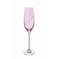 Dartington Crystal Pair of 210ml Ruby Flutes