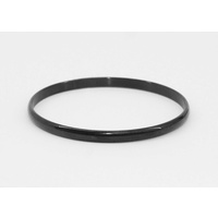 Comfort Fit Ion Plate Black 5mm Wide Stainless Steel Bangles