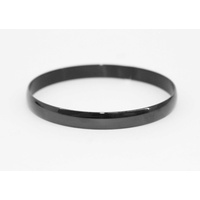 Comfort Fit Ion Plate Black 7mm Wide Stainless Steel 60mm Bangle