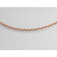 Stainless Steel Ion Plated Rose Gold Cable Link 55cm Long Necklace