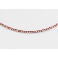 2.5mm Width Stainless Steel Rose Gold Ion Plated Diamond Cut Curb Link 45cm Long Chain with Cartier Clasp