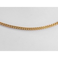 Stainless Steel Yellow Gold Ion Plated Diamond Cut Curb Link 60cm Chain CLEARANCE