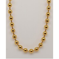 Stainless Steel Yellow Gold Ion Plated 2.5mm Ball Link 55cm Long Chain CLEARANCE