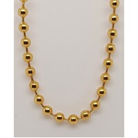 Stainless Steel Yellow Gold Ion Plated 2.5mm Ball Link 55cm Long Necklace
