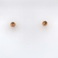 4mm Rose Gold Plated Stainless Steel Ball Studs