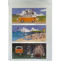 Sally Wilson Art Cards - CHOOKS ON 'Camping'