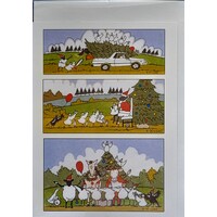 Sally Wilson Art Cards - CHOOKS ON 'Christmas'