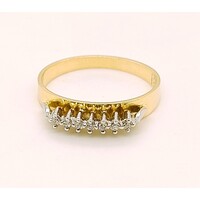 18 Carat Yellow Gold Diamond Set Ring AUS Size N