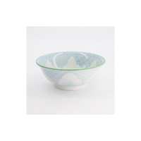 Tokyo Design Studio Lily Flower 20.5cm Light Blue Ramen Bowl