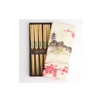 Tokyo Design Studio Wooden Brown 5 Piece Chopstick Gift Set