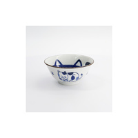 Tokyo Design Studio Kawaii Cat Neko 15cm Blue Cat Tayo Bowl