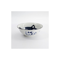 Tokyo Design Studio Kawaii Cat Neko 20cm Blue Cat Ramen Bowl