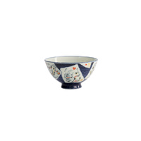 Tokyo Design Studio Kawaii Neko Cat Card Blue 11.5 x 6cm Rice Bowl