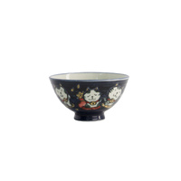 Tokyo Design Studio Kawaii Neko Cat Meow Blue 11.5 x 6cm Rice Bowl