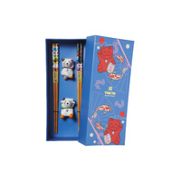 Tokyo Design Studio Lucky Cat Hanami 4 Piece Chopsticks with Rest Gift Set