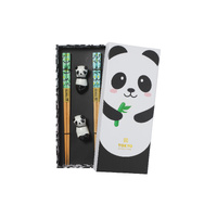Tokyo Design Studio Panda 4 Piece Chopsticks with Rest Gift Set