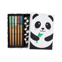 Tokyo Design Studio Panda 10 Piece Chopsticks with Rest Gift Set