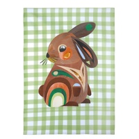 Pete Cromer Barn Friends Green Bunny Cotton Tea Towel