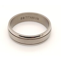Half Round Satin Finished Titanium Ring AUS Size U½