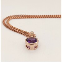 9 Carat Rose Gold Amethyst Pendant
