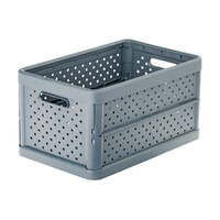 11.3Litre/10kg Compact Charcoal Black Foldable Crate