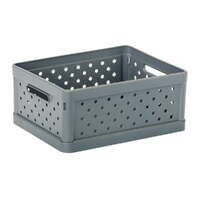 3.3Litre/5kg Compact Charcoal Black Foldable Crate