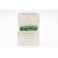 Natural Stone Collection Green Aventurine Wrap Bracelet/Necklace