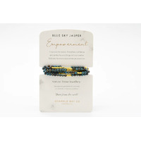 Natural Stone Collection Blue Sky Jasper Wrap Bracelet/Necklace