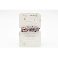 Natural Stone Collection Rainbow Fluorite Wrap Bracelet/Necklace