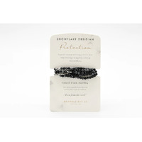 Natural Stone Collection Snowflake Obsidian Wrap Bracelet/Necklace