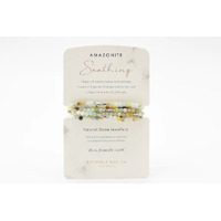 Natural Stone Collection Amazonite Jasper Wrap Bracelet/Necklace