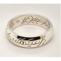 Lord of the Rings 'The One' Solid Sterling Silver Ring AUS R½