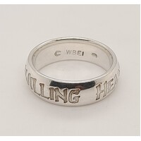 The Hobbit: An Unexpected Journey Steriling Silver 'A Willing Heart' Ring AUS L