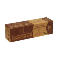 Eco Basics 100% Home Compostable 25 Pack Sandwich Bags