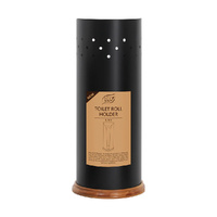 White Magic Black Toilet Roll Holder
