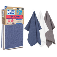 White Magic 3 Pack Hampton Tea Towels