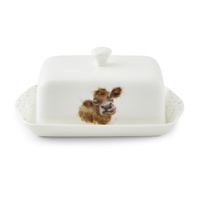 Royal Worcester Wrendale Designs Covered Butter Dish