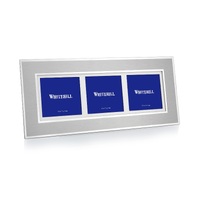 Madison Triple Faux Silver Finish 7.5 x 7.5cm (3 x 3") Photo Frame