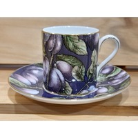 Wedgwood Fruit Orchard Collection Damson Demitasse Cup & Saucer